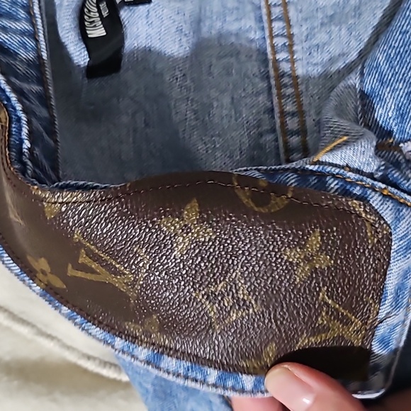 Missguided ⭐️⭐️CUSTOM⭐️⭐️ jacket With LV Patchwork - Picture 3 of 9